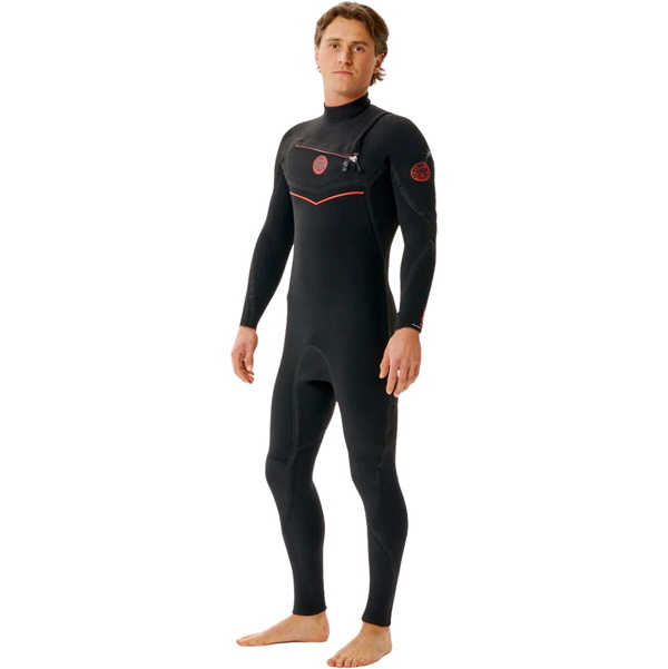 2026 Rip Curl M&auml;nner Flashbomb Fusion 3/2mm Brustrei&szlig;verschluss Neoprenanzug 177MFS - Black
